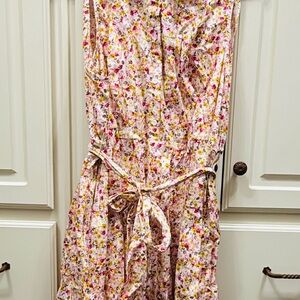 Torrid Floral Midi Dress - Pink and Yellow